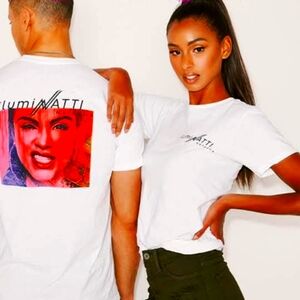 NWOT Unisex ilumiNATTI Natasha White Cotton T-Shirt